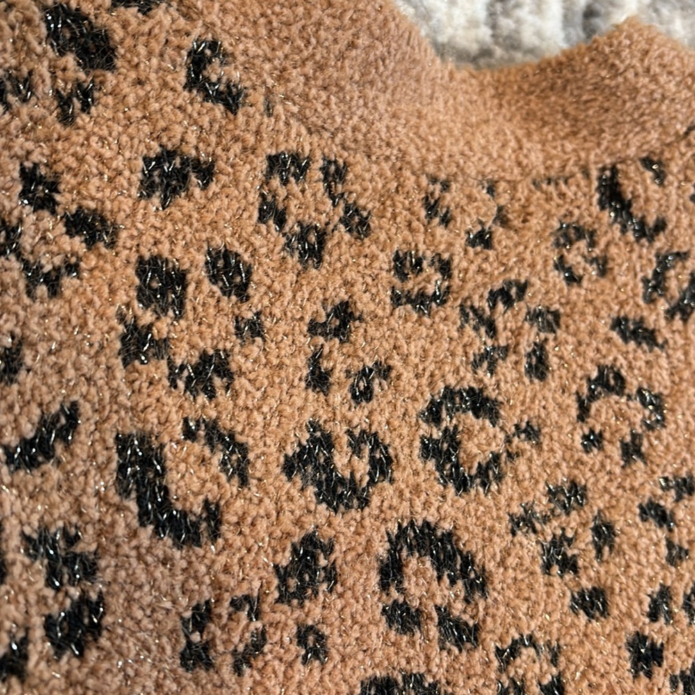 Cat & Jack 2t leopard open front cardigan - Picture 4 of 7